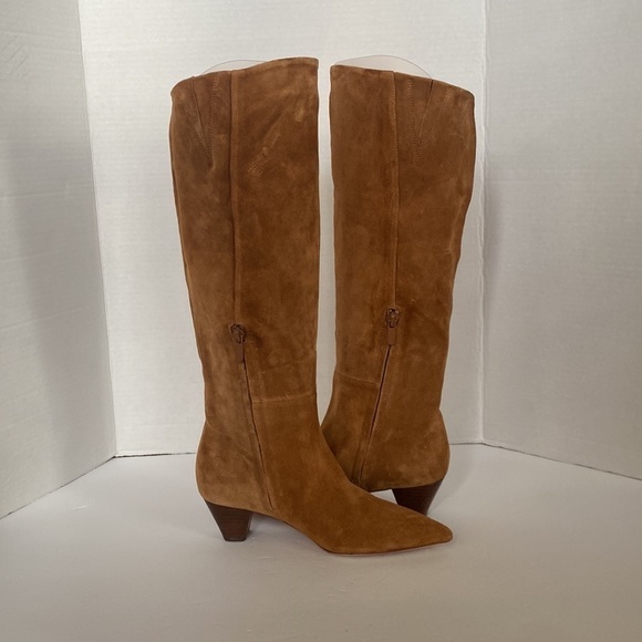 Vince Women's Farida Pointed Toe Boots Knee High Suede/Leather Size 5 - Picture 6 of 10